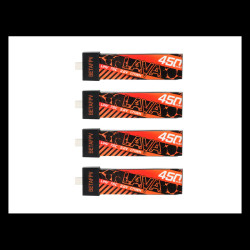 LAVA 1S 450mAh 75C LiHV Battery (4pcs) By BetaFPV