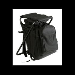 Black Backpack With Stool