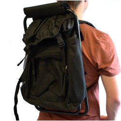 Black Backpack With Stool