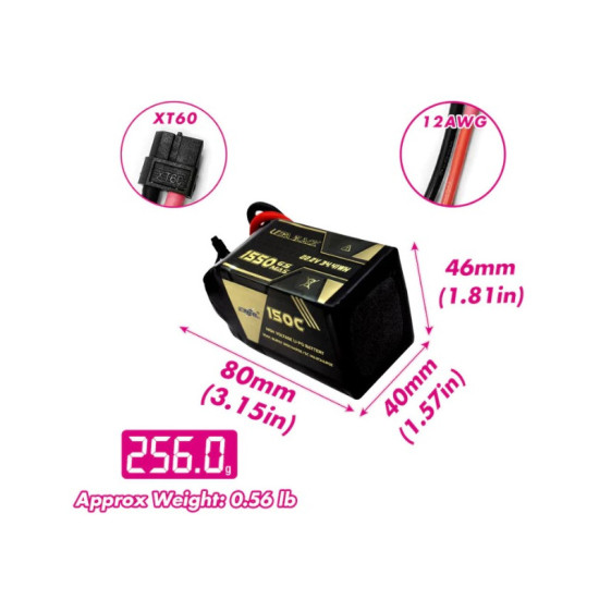 CNHL Ultra Black - 1550mAh 6S 150C CNHL Ultra Black - 1550mAh 6S 150C