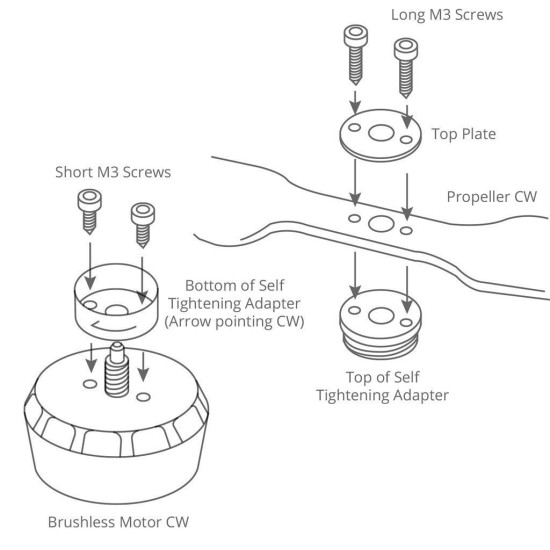 XOAR Inspire 2 Self tightening mounts + High precision Carbon props