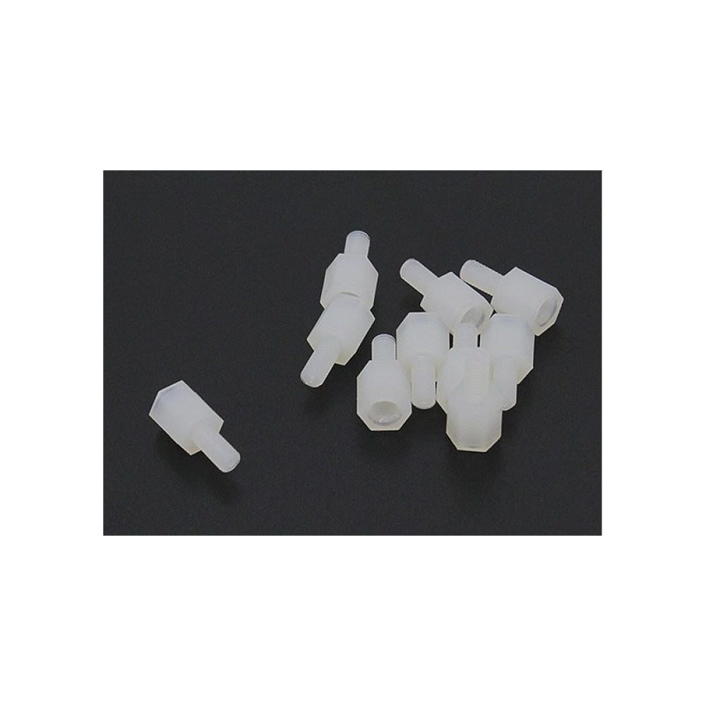 M3 Nylon Hex Spacers (male/female) 10pces