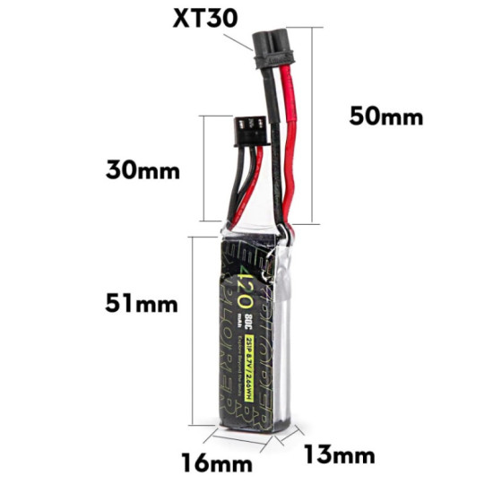 Explorer 420mAh HV 2S 80C Lipo Battery (2pcs) By Flywoo Explorer 420mAh HV 2S 80C Lipo Battery (2pcs) By Flywoo