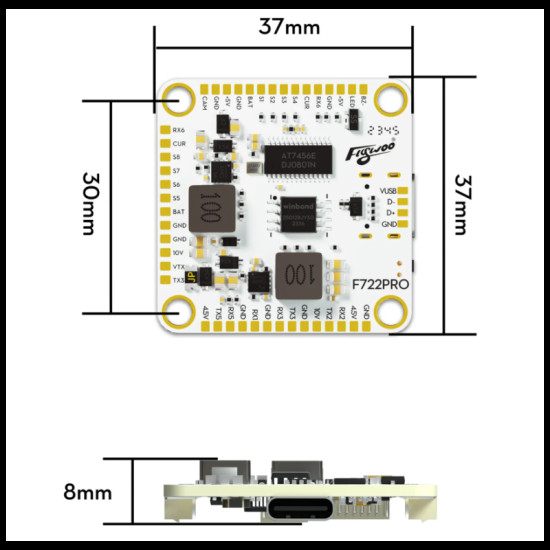 GOKU F722 Pro V2 30x30 Flight Controller By Flywoo