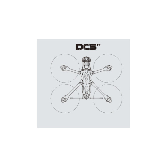 Mega 5inch DC Frame kit By Foxeer Mega 5inch DC Frame kit By Foxeer