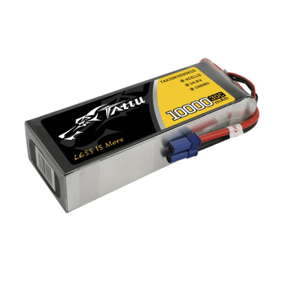 GensAce Tattu 10000 mAh 14.8V 30C 4S1P Lipo Battery Pack