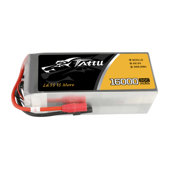 GensAce Tattu 16000 mAh 22.2V 30C 6S1P Lipo Battery XT90AS