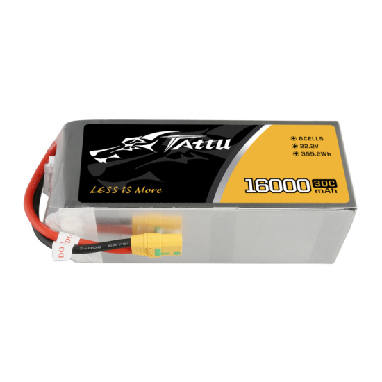 GensAce Tattu 16000 mAh 22.2V 30C 6S1P Lipo Battery XT90AS