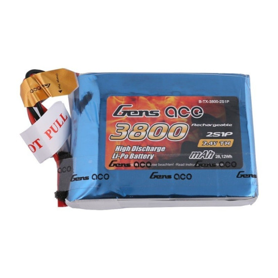 Lipo Battery Gens Ace 2S 3800mAh - JST-SYP Lipo Battery Gens Ace 2S 3800mAh - JST-SYP
