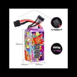 6S 1300mAh 120C GNB LiHV Battery - XT60 By Gaoneng