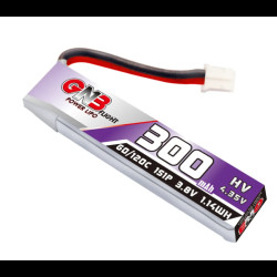 1S 300mAh 60C GNB LiHV Battery - PH2.0 By Gaoneng