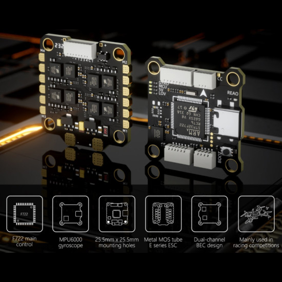 Taker F722 BL32 E55A SE Stack By GEPRC Taker F722 BL32 E55A SE Stack By GEPRC