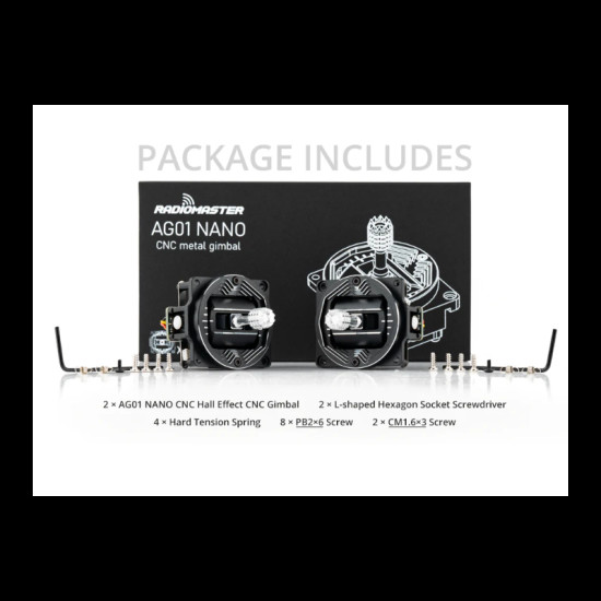 AG01 CNC Hall Nano Gimbal For Pocket (2pcs) By RadioMaster