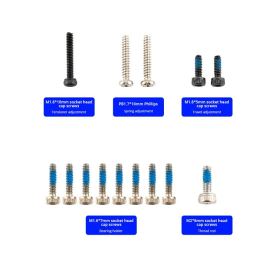 Screw Set For AG01 Mini Gimbal By RadioMaster Screw Set For AG01 Mini Gimbal By RadioMaster