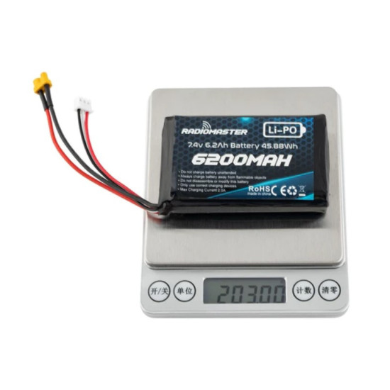 2S 6200mAh Lipo Battery For TX16S & Boxer By RadioMaster 2S 6200mAh Lipo Battery For TX16S & Boxer By RadioMaster