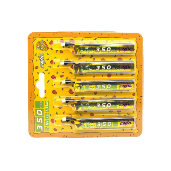 350mAh 1S 75C Lipo Battery (PIZZA) By CNHL (5pcs)