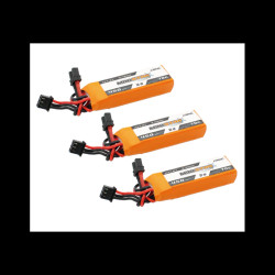 Pack of 3 HV 450mAh 2S 70C Lipo Batteries By CNHL