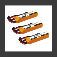 Pack of 3 HV 550mAh 2S 70C Lipo Batteries By CNHL