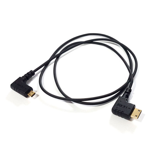 HyperThin Right Angle Mini to Right Angle Micro HDMI Cable 80cm