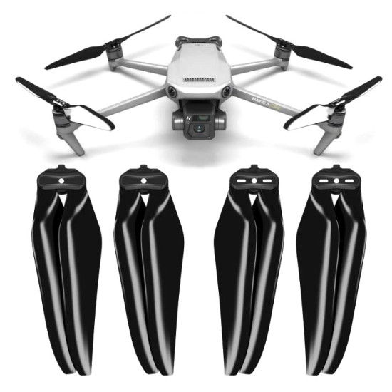 DJI Mavic 3 Stealth Propellers - x4 Black DJI Mavic 3 Stealth Propellers - x4 Black
