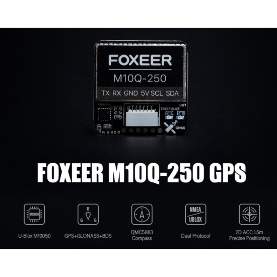 M10Q 250 GPS 5883 w/ Compass By Foxeer M10Q 250 GPS 5883 w/ Compass By Foxeer