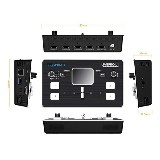 Feelworld LivePro L1 Multi-format Video mixer Switcher Feelworld LivePro L1 Multi-format Video mixer Switcher