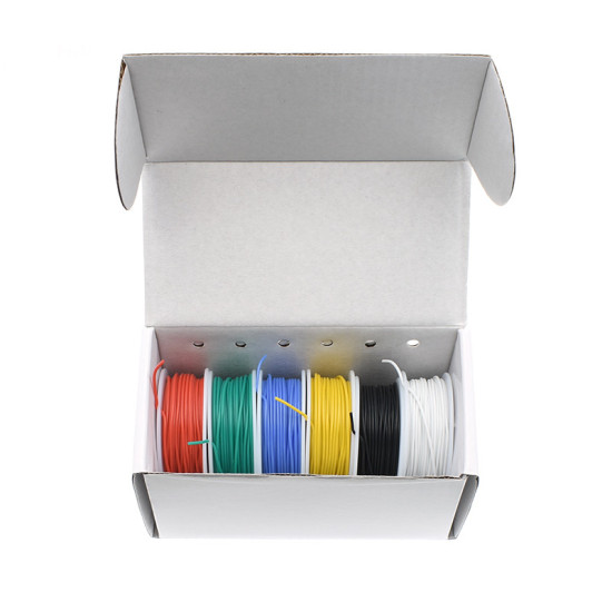 6 Color Hook-Up 15m 28AWG Wire Kit By FlyFishRC