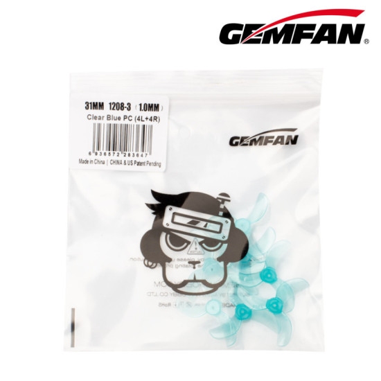 1208-3 31mm Props - 1mm (8pcs) By Gemfan 1208-3 31mm Props - 1mm (8pcs) By Gemfan