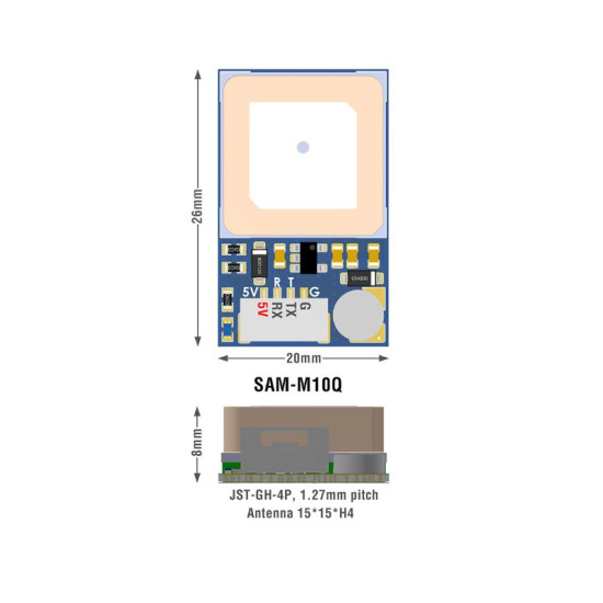 GNSS SAM-M10Q By Matek GNSS SAM-M10Q By Matek