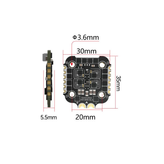 BLS 35A Mini V2 20x20 4in1 ESC By SpeedyBee