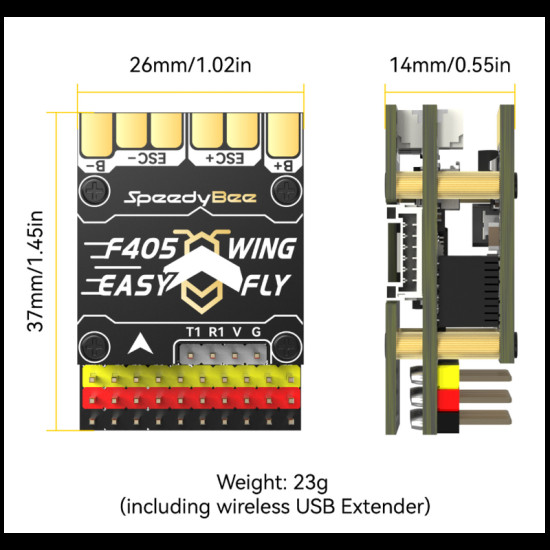 F405 WING Mini Flight Controller By SpeedyBee