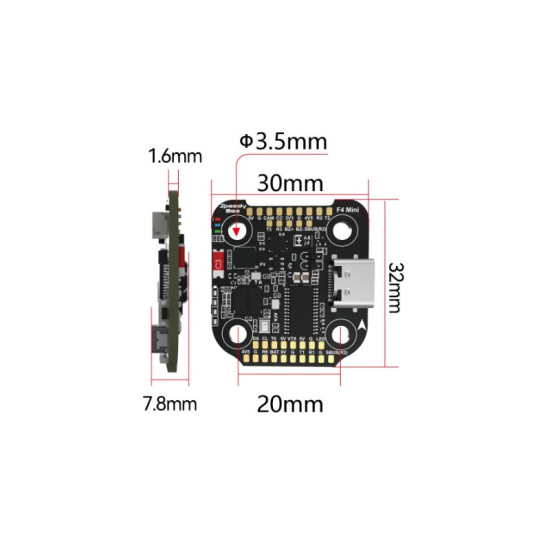 F405 Mini 20x20 Flight Controller By SpeedyBee