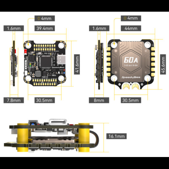 F405 V4 BLS 60A 30x30 Stack By SpeedyBee