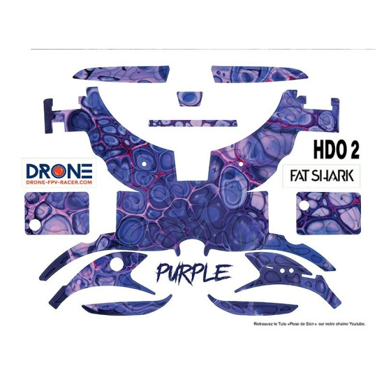 Fatshark HDO2 skin - Purple Fatshark HDO2 skin - Purple