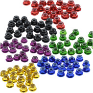 M5 Anodized Aluminium Flange Nylon Lock Nut (20pcs) By FlyFishRC