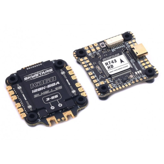 Stack H743 HD (Single gyro) + KO60 - Skystars Stack H743 HD (Single gyro) + KO60 - Skystars