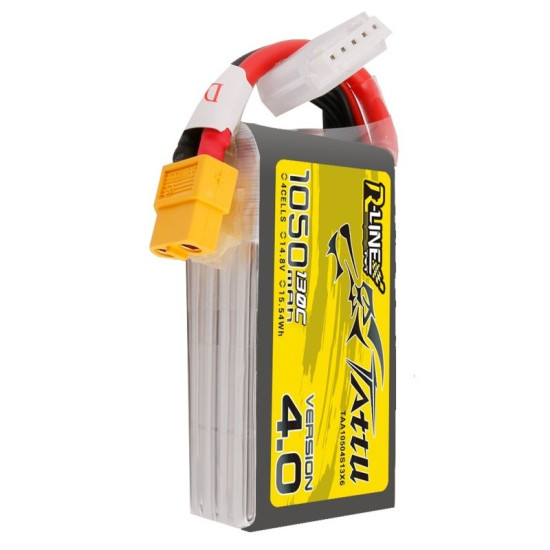 Tattu R-Line Version 4.0 1050mAh 4S 130C Lipo Battery Pack