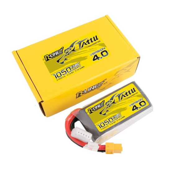 Tattu R-Line Version 4.0 1050mAh 4S 130C Lipo Battery Pack