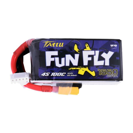 Tattu FunFly Lipo Battery 4S 1550mAh 100C Tattu FunFly Lipo Battery 4S 1550mAh 100C