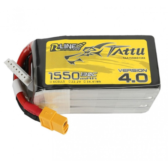 Tattu R-Line Version 4.0 1550mAh 6S 130C Lipo Battery Pack