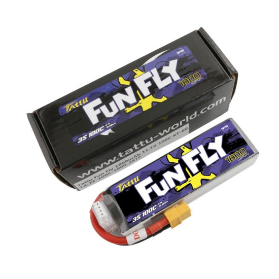 Tattu FunFly Lipo Battery 3S 1800mAh 100C Tattu FunFly Lipo Battery 3S 1800mAh 100C