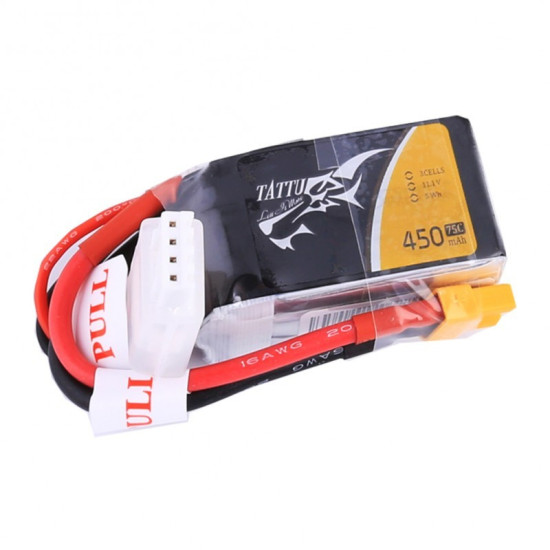 Lipo Battery Tattu 3S 450mah 75C (XT30) Lipo Battery Tattu 3S 450mah 75C (XT30)