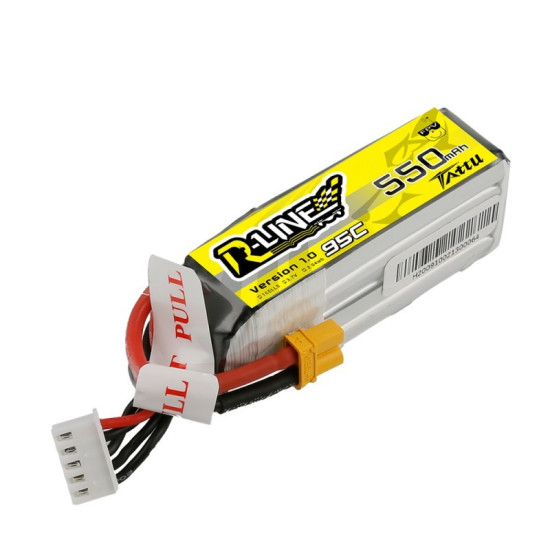 Tattu R-Line 550mAh 4S 95C Lipo Battery Pack XT30