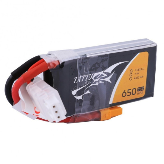 Tattu 650mAh 2S 75C Lipo Battery - XT30 Tattu 650mAh 2S 75C Lipo Battery - XT30