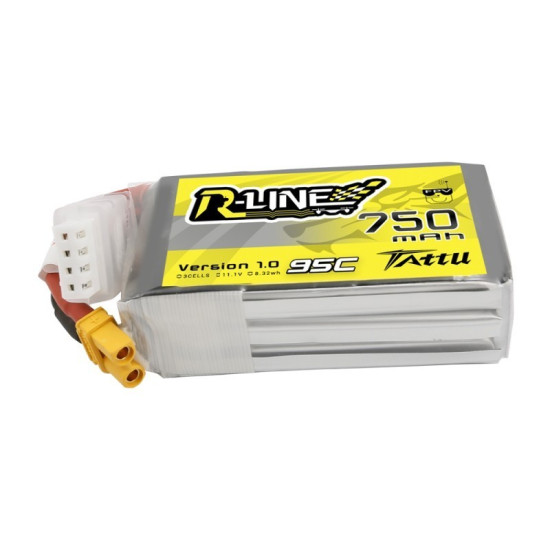 Tattu R-Line 3S 750mAh 95C Lipo Battery (XT30)