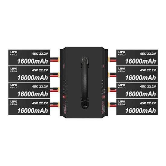 UP1200+ 8 Ch 2-6S Battery UAV Charger With LCD UP1200+ 8 Ch 2-6S Battery UAV Charger With LCD