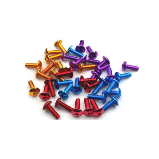 7075 Anodized Aluminum screw M3x10mm - 10pcs 7075 Anodized Aluminum screw M3x10mm - 10pcs