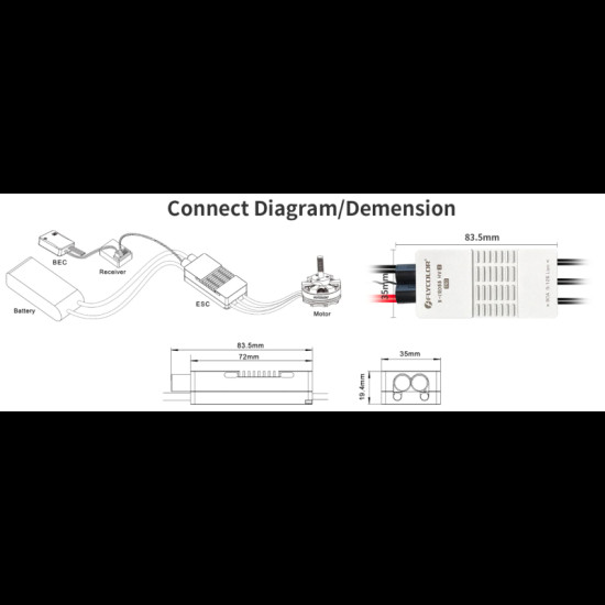 X Cross HV3 PRO 80A 5-12S By Flycolor